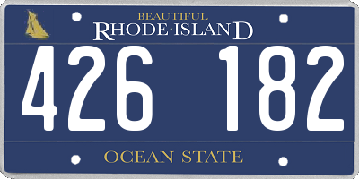 RI license plate 426182