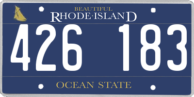 RI license plate 426183