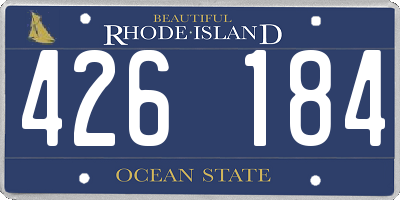 RI license plate 426184