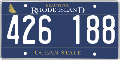 RI license plate 426188