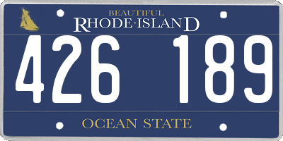 RI license plate 426189