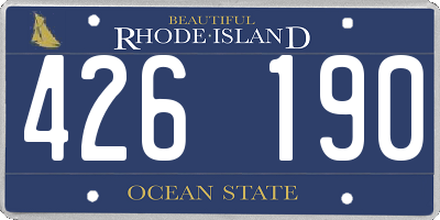 RI license plate 426190