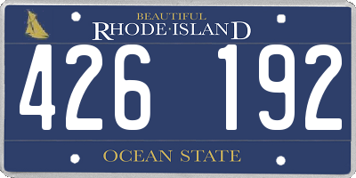 RI license plate 426192