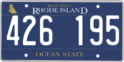 RI license plate 426195