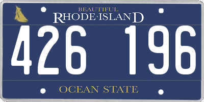 RI license plate 426196