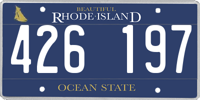 RI license plate 426197