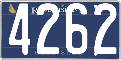 RI license plate 4262