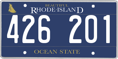 RI license plate 426201