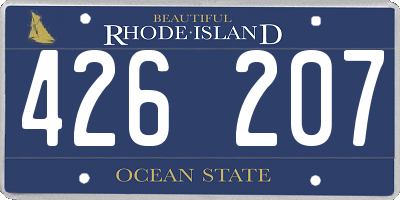 RI license plate 426207