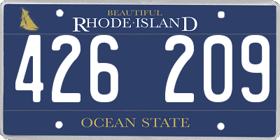 RI license plate 426209