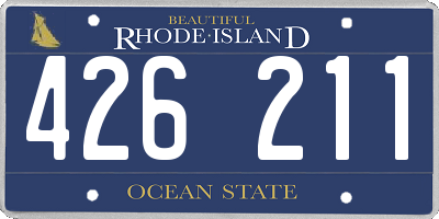 RI license plate 426211