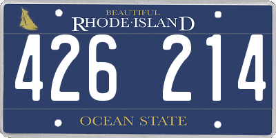 RI license plate 426214