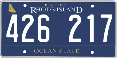 RI license plate 426217