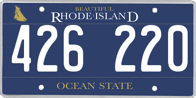 RI license plate 426220