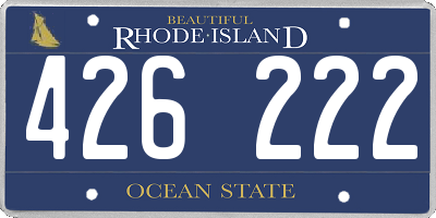 RI license plate 426222