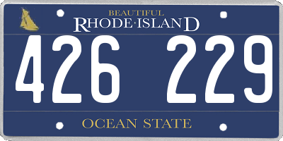 RI license plate 426229