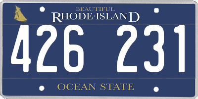 RI license plate 426231