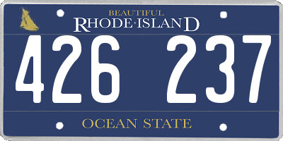 RI license plate 426237