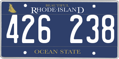 RI license plate 426238