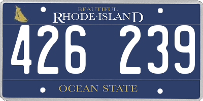 RI license plate 426239