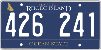 RI license plate 426241