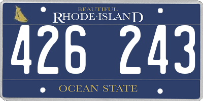 RI license plate 426243
