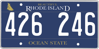 RI license plate 426246