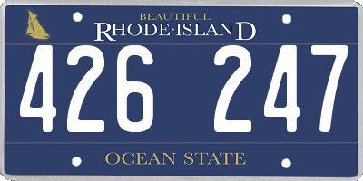 RI license plate 426247