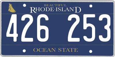 RI license plate 426253