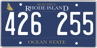 RI license plate 426255