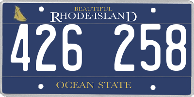 RI license plate 426258