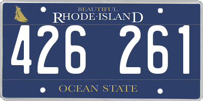 RI license plate 426261