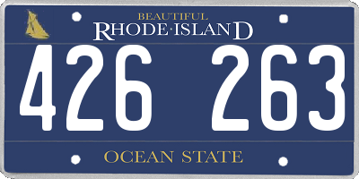 RI license plate 426263