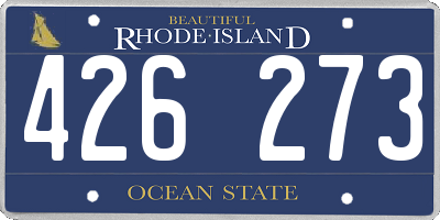RI license plate 426273