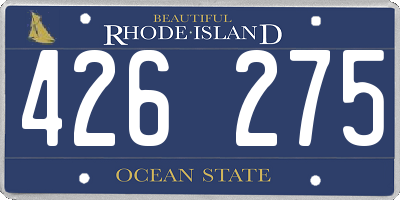 RI license plate 426275