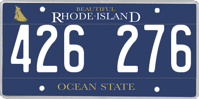 RI license plate 426276