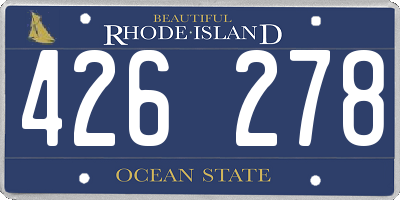 RI license plate 426278
