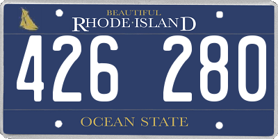 RI license plate 426280