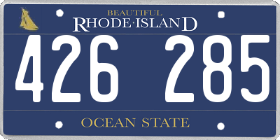 RI license plate 426285