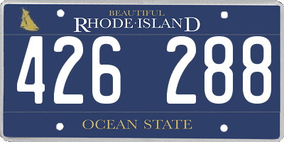 RI license plate 426288