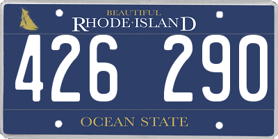 RI license plate 426290