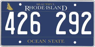 RI license plate 426292