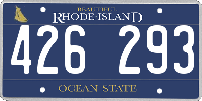RI license plate 426293