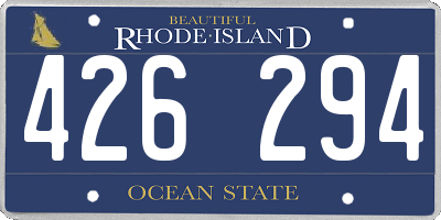 RI license plate 426294