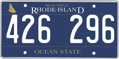 RI license plate 426296