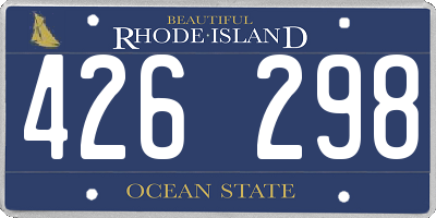 RI license plate 426298