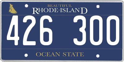 RI license plate 426300