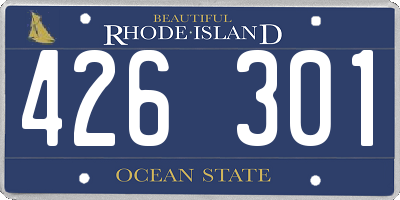 RI license plate 426301