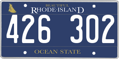RI license plate 426302
