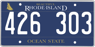 RI license plate 426303
